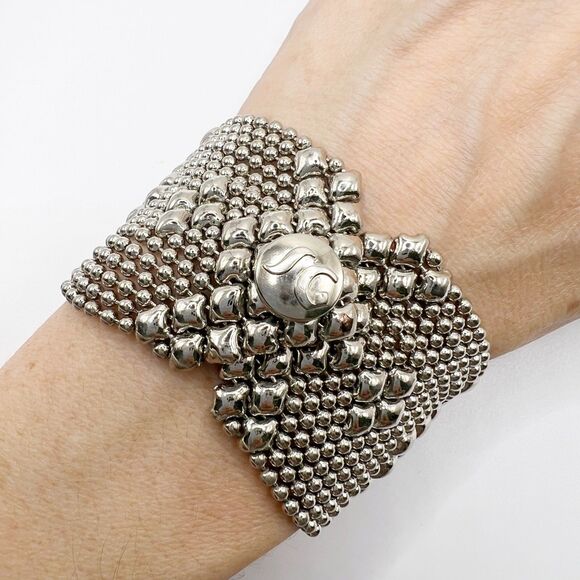 SG Liquid Metal Bracelet Sergio Gutierrez Silver Tone B45-AS - Picture 3 of 11